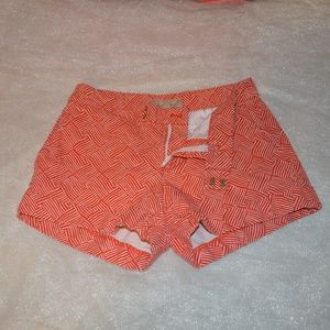 Banana Republic Ryan Fit Shorts  Red White Striped